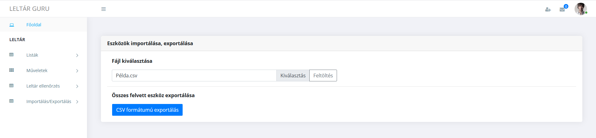 File import / export